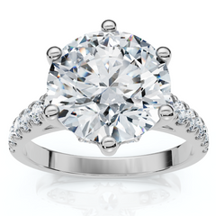 VS 3.40Ct Diamond Engagement Ring Lab Grown in White or Yellow Gold