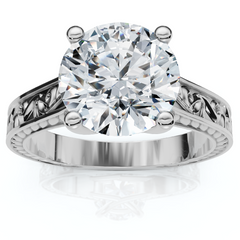 2 1/2ct Solitaire Certified Diamond Engagement   Ring 14k Gold Lab Grown