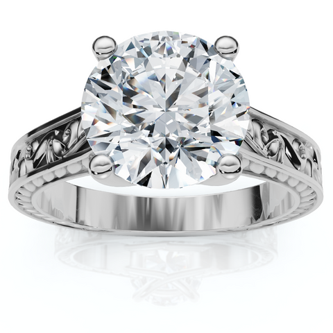 2 1/2ct Solitaire Certified Diamond Engagement   Ring 14k Gold Lab Grown