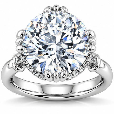 Certifed 5 1/2Ct Round Diamond Engagement Ring 14k Gold Lab Grown (GH/VS2-SI1)