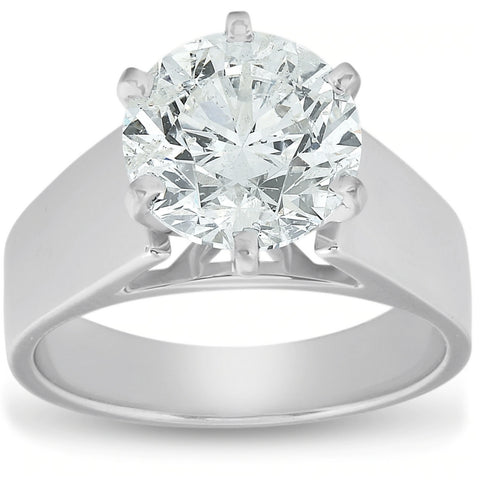 G/SI1 2 Ct Diamond Solitaire Engagement Ring 14k White Gold Lab Grown