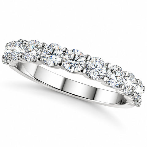 1/2Ct Diamond U Prong Wedding Ring in 14k White Gold