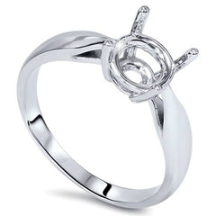 Engagement Ring Solitaire Mounting 14K White Gold