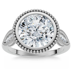 VS 2 1/5Ct Diamond Luna Lab Grown Engagement Ring White, Yellow or Rose Gold