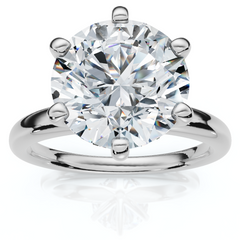 Platinum 1 - 5 carat Round Certified Diamond Engagement Ring