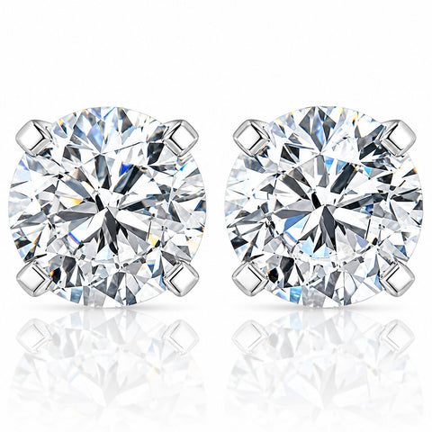 SI 1/5ct Diamond Studs 14K White Gold