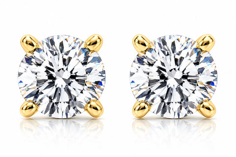 1 1/4ct Diamond Studs 14K Yellow Gold