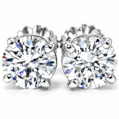 H/SI .38Ct Lab Grown Diamond Studs 14k White Gold Women's Earrings
