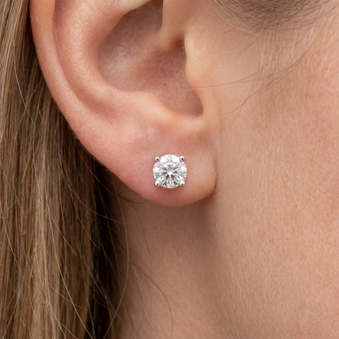 7/8ct Diamond Studs 14K White Gold