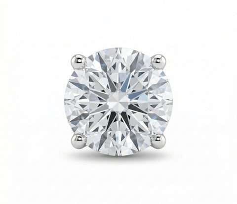 1/2 - 2 Ct Single Diamond Stud in 14k Gold One Earring Lab Grown