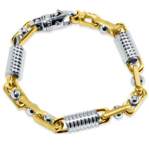 Men's Link 14k Gold (69gram) or Platinum (111gram) 7.5-8.5mm Bracelet 8.5"