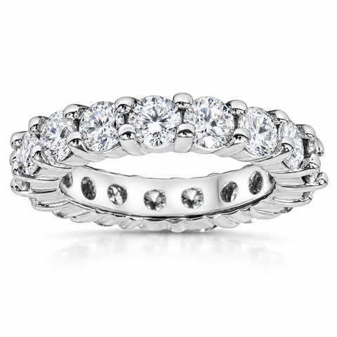 4Ct Diamond Platinum Eternity Ring Womens Wedding Stackable Band