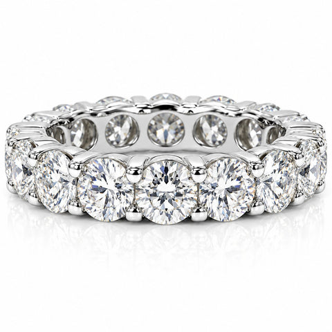 5ct Prong Diamond Eternity Ring 14K White Gold