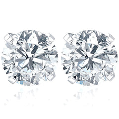Certified 1Ct TW Round Diamond Studs 14k Gold Lab Grown (G-H/VS2-SI)