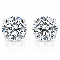 G/VS .20 Ct Small Diamond Studs 14k White Gold Lab Grown Earrings