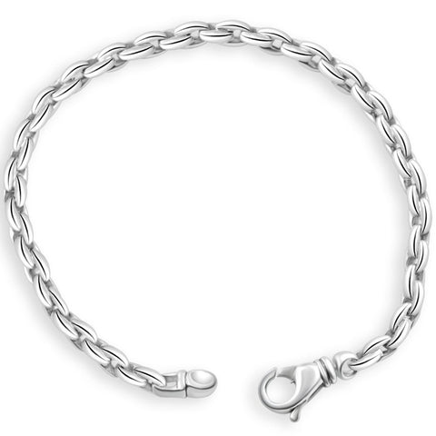 Men's 14k Gold (17gram) or Platinum (31gram) 4.5mm Link Bracelet 8.5"