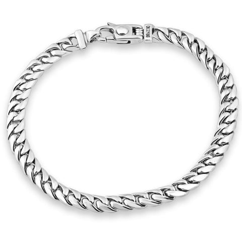 Men's Solid 14k Gold (30grams) or Platinum (46gram) 6mm Cuban Link Bracelet 8"