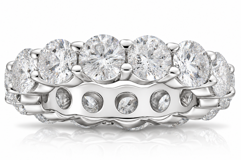 6 Ct Diamond Eternity Wedding Ring 14k White Gold
