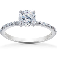 G/VS 1.25 Ct 100% Diamond Sophia Engagement Ring 14k White Gold Lab Grown