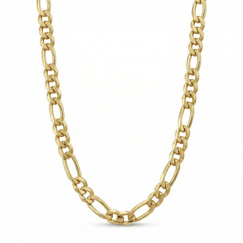 14k Yellow Gold-filled Solid Figaro Link Chain Necklace 18-30"