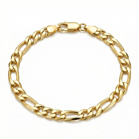 14k Yellow Gold-filled Figaro Link Bracelet (8.5 inch)