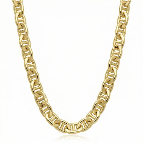 14k Yellow Gold Filled Men's 5.9mm Mariner Link Chain Necklace