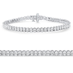 6Ct Oval Cut Diamond Tennis Bracelet 14k White Gold Lab Grown 7"