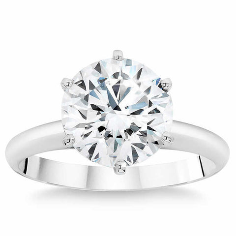 Platinum 3.20Ct Certified Diamond H/VVS Solitaire Engagement Ring Lab Grown