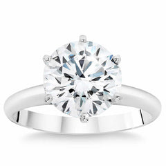 Platinum 3Ct Certified Diamond Solitaire Engagement Ring Lab Grown