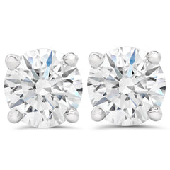 1.50ct Lab Grown Diamond Studs 14k White Gold Screw Backs