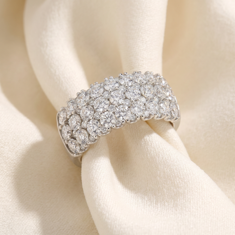 G/VS 2 3/4Ct Lab Grown Diamond Wedding Ring 10k White Gold