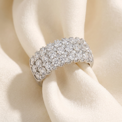 G/VS 2 3/4Ct Lab Grown Diamond Wedding Ring 10k White Gold