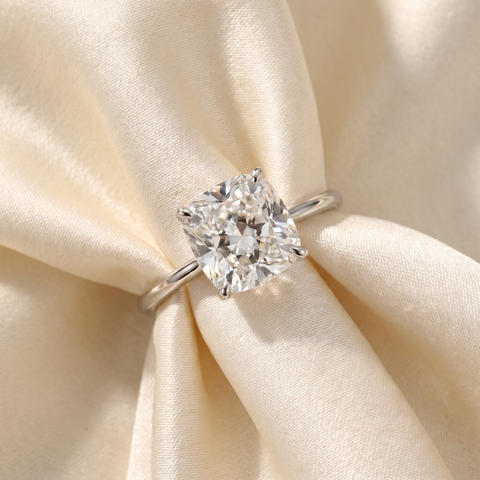 4.39 CT Cushion Diamond GIA Certified Solitaire Engagement Ring White Gold