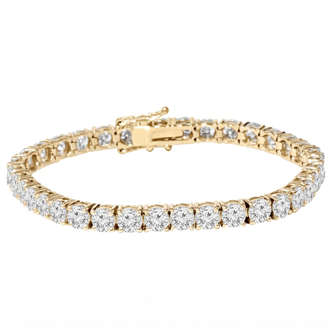 9 1/2 ct Diamond Tennis Bracelet 14K Yellow Gold 7"