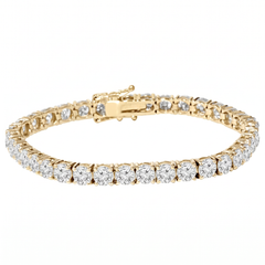 9 1/2 ct Diamond Tennis Bracelet 14K Yellow Gold 7"