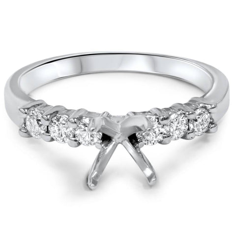 1/2ct Diamond Engagement Semi Mounting Ring Setting 14K White Gold