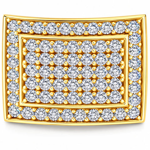 3 Ct TW Diamond Men's Pave Anniversary Wedding Ring in 10k Yellow Gold Band