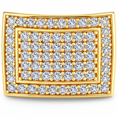F/VS 3Ct Men's Diamond Ring in 10k Gold Lab Grown