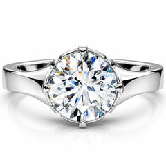 Men's 1 1/2Ct Round Diamond Signet Ring 14k Gold or Platinum Lab Grown
