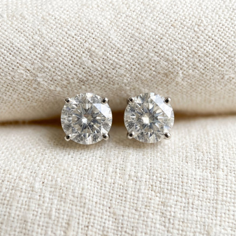 1 1/4ct Diamond Studs 14K White Gold