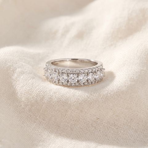 1 1/2ct Diamond Anniversary Wedding Band 14K White Gold Ring Band New