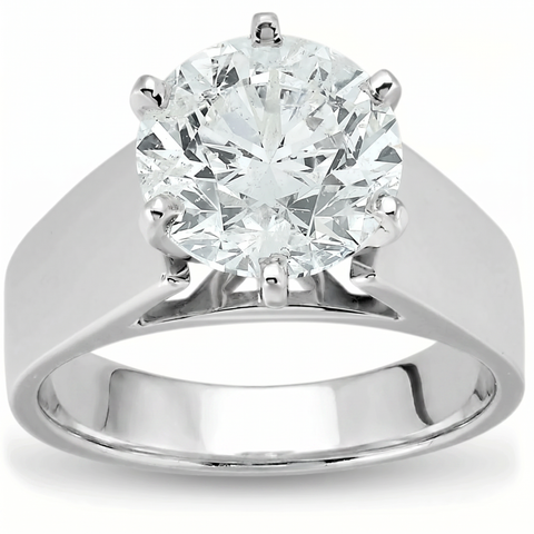 F/VS 2 Ct Diamond Solitaire Engagement Ring 14k White Gold Lab Grown