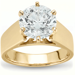 Certified 2Ct Round Diamond Solitaire Engagement Ring 14k Yellow Gold Lab Grown