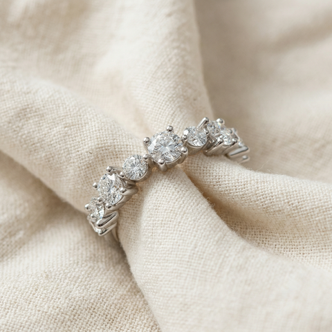 1Ct Sylvia Diamond Anniversary Stackable Ring Gold Lab Grown
