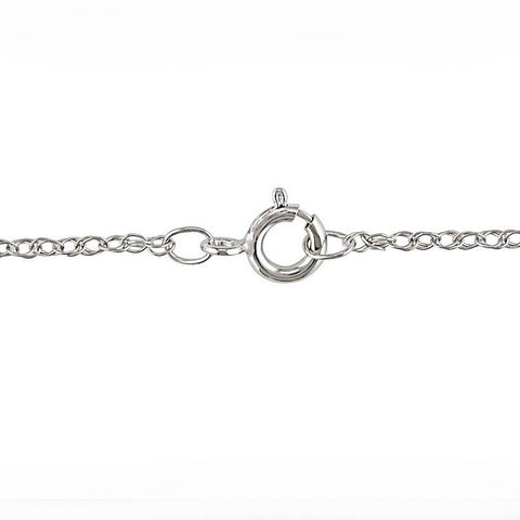 5/8ct Round Cut Natural Diamond Solitaire Pendant 14K White Gold Necklace