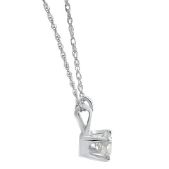 3/4 Ct Lab Grown Diamond G/SI Pendant Necklace 14K White Gold