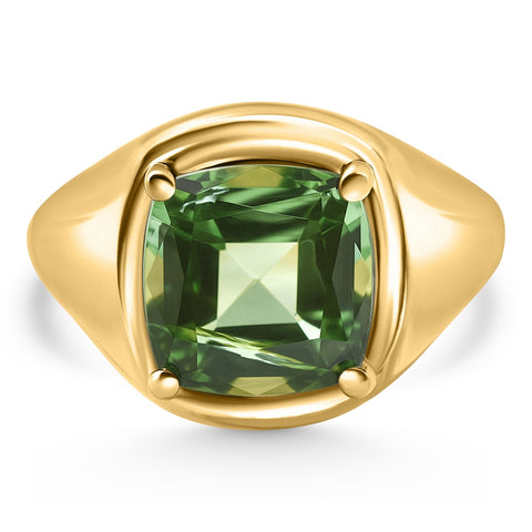 Ansley Peridot 4Ct Ring 14k Yellow Gold