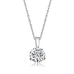 1/5 ct Solitaire 100% Diamond Pendant available in 14K and Platinum Lab Grown