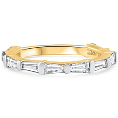 1 1/5Ct Tapered Baguette Diamond Wedding Ring 14k Gold Lab Grown