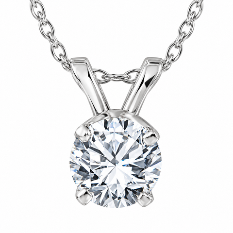 VS .33 - 1.50Ct Diamond Pendant Necklace 14k White or Yellow Gold Lab Grown